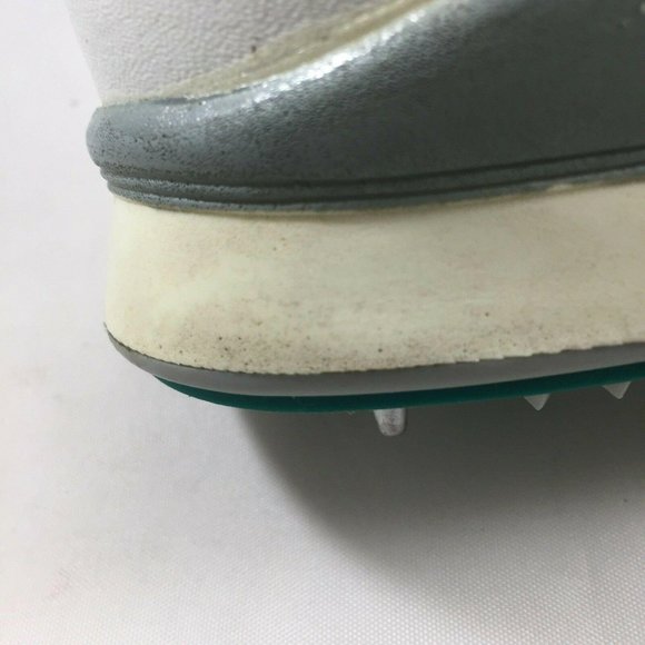 Etonic Golf Shoes ST 8500 Womens 7.5 M Kiltie Fringe White Green Teal - Picture 6 of 12